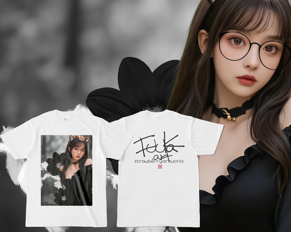 オリジナルデザインプリントTシャツ Black&White