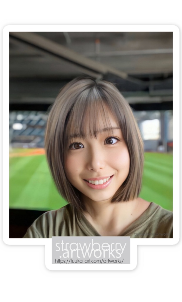 スマホステッカー - 縦「自撮り」