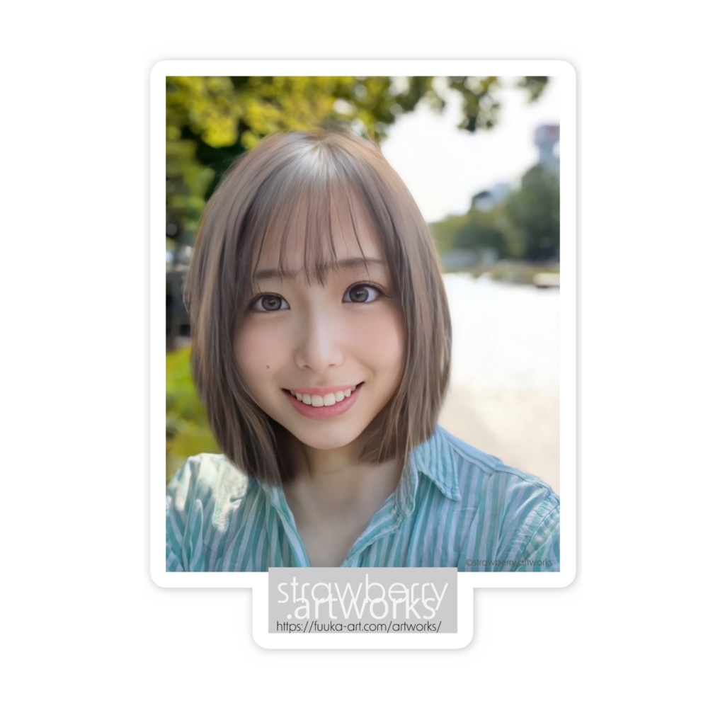 スマホステッカー - 縦「自撮り」