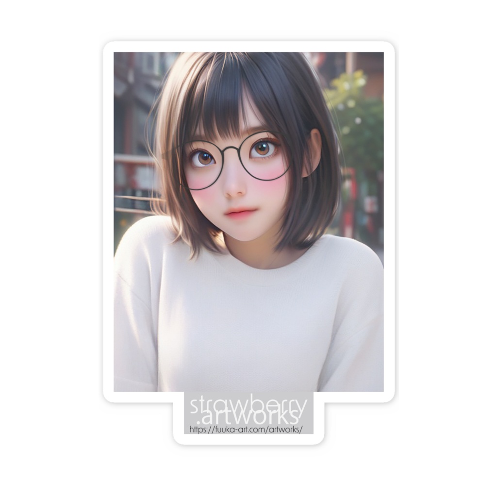 スマホステッカー - 縦「イラスト」