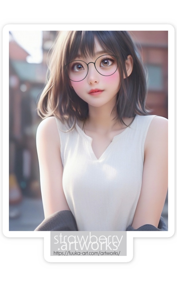 スマホステッカー - 縦「イラスト」