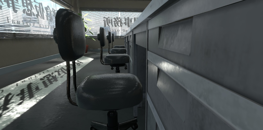 【3Dモデル】事務机セット / Office Desk Kit