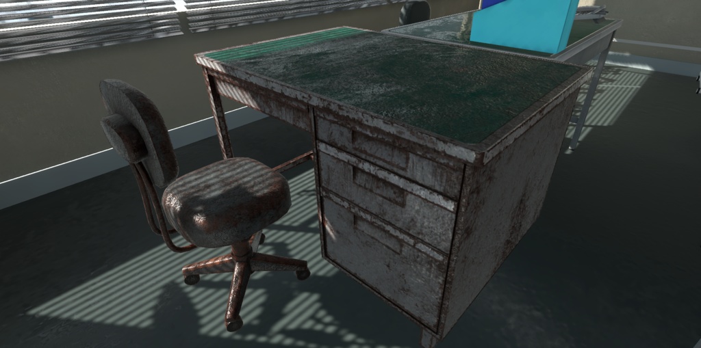 【3Dモデル】事務机セット / Office Desk Kit