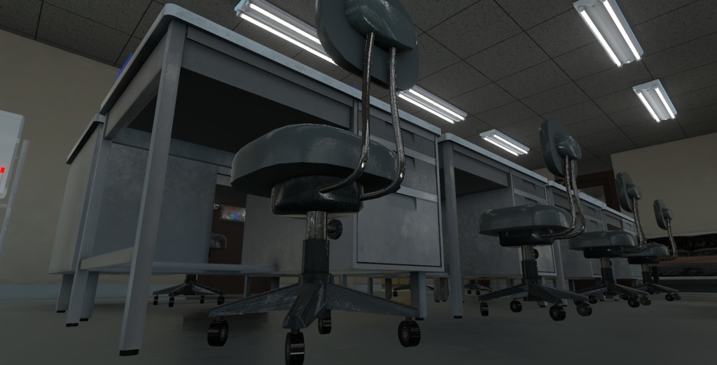 【3Dモデル】事務机セット / Office Desk Kit