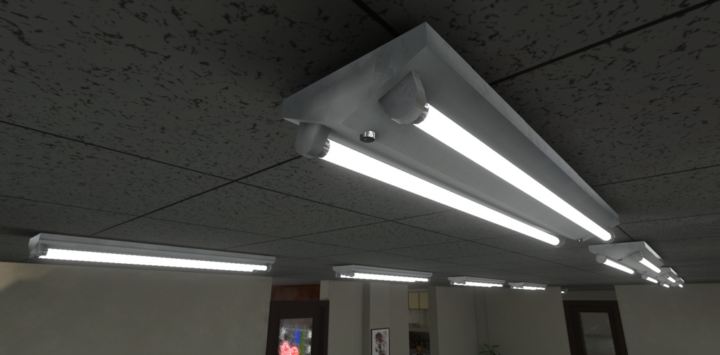 【3Dモデル】蛍光灯 / Bar Light