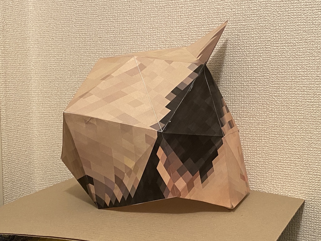 【無料】ローポリ坪倉ペーパークラフト マスク【PDFファイル】