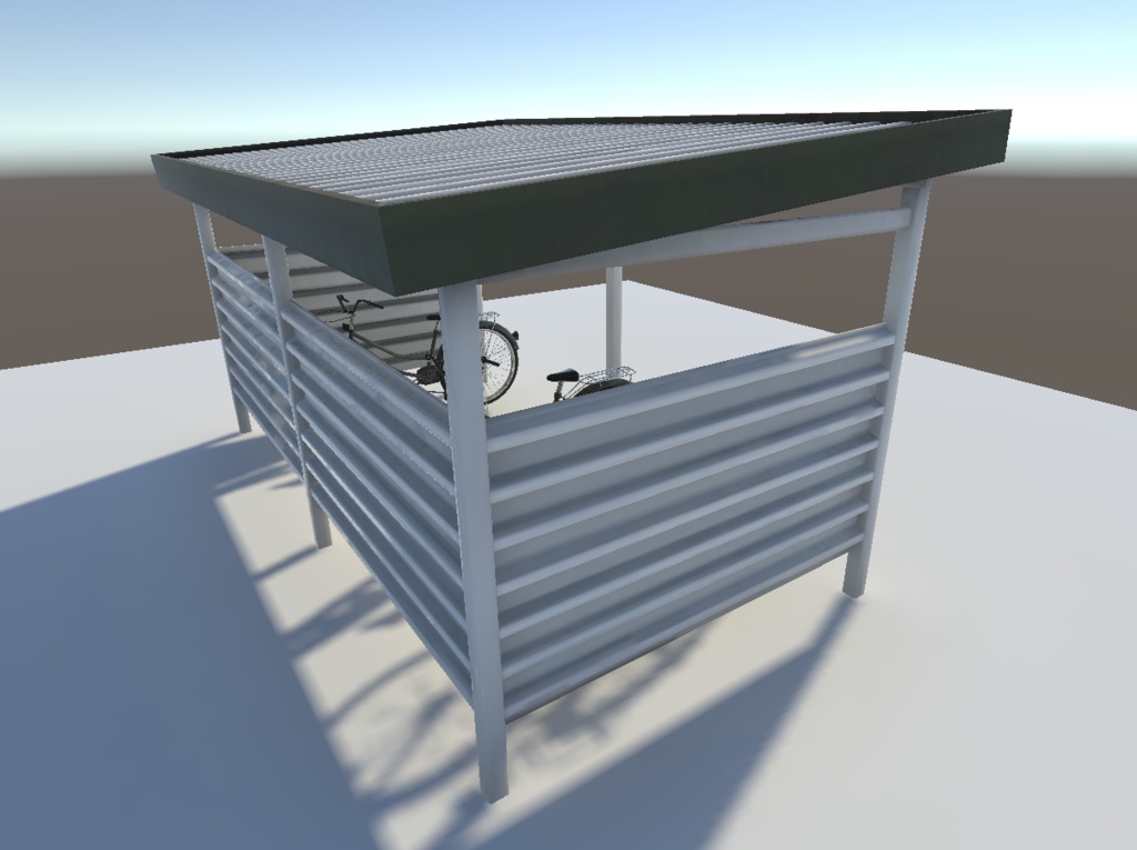 【3Dモデル】駐輪場セット / Bicycle Storage Pack