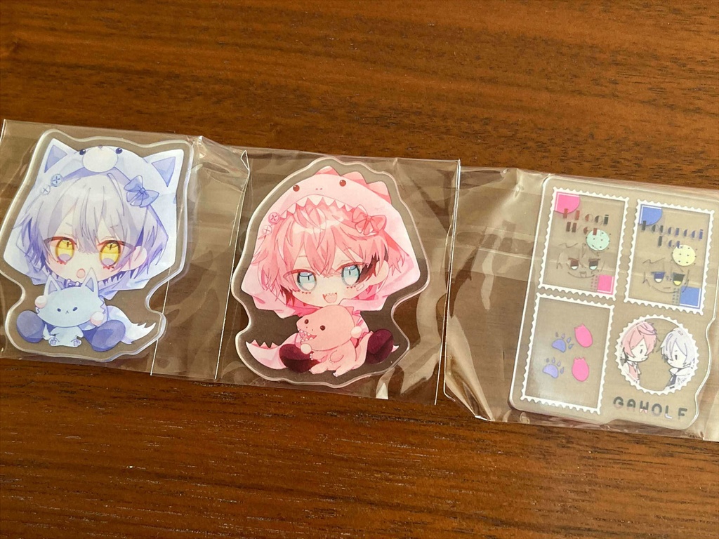 めちゃつえーポーチ/アクリルキーホルダー/ぎゃうるふシールセット