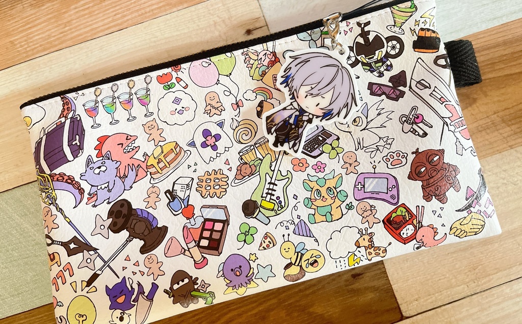 めちゃつえーポーチ/アクリルキーホルダー/ぎゃうるふシールセット