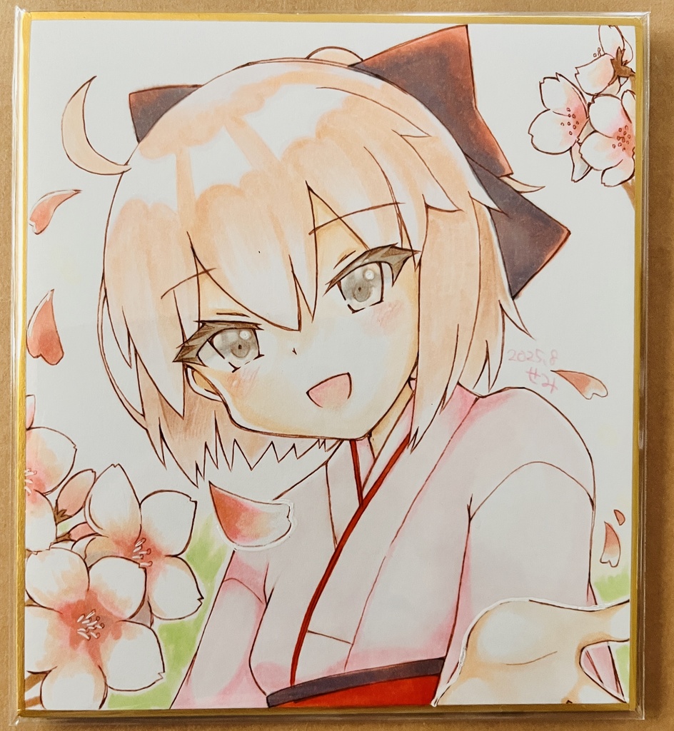 色紙原画「桜セイバー」