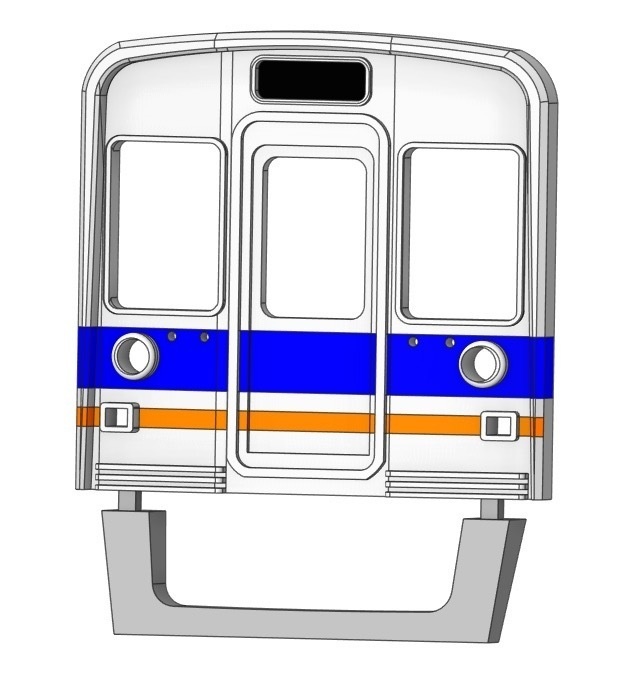 萩原天神の額縁電車 前面パーツセット