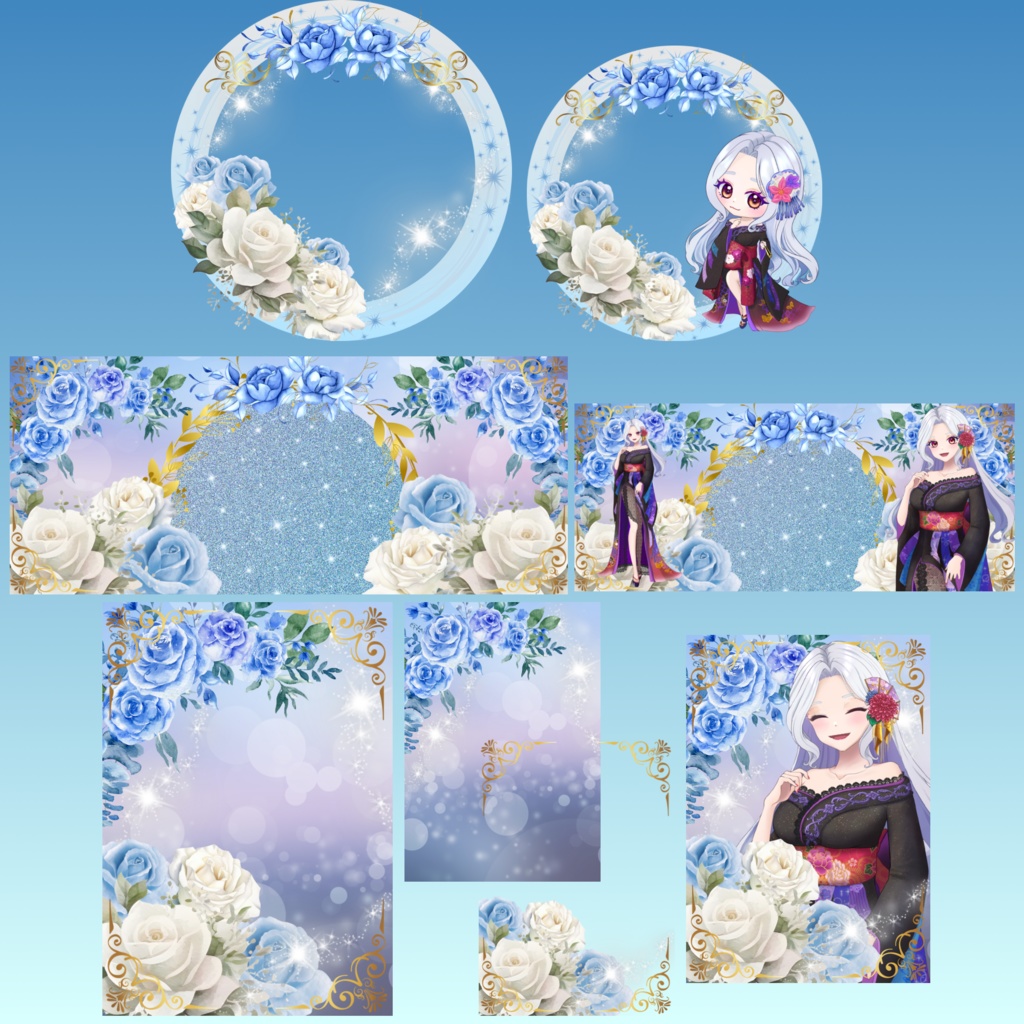 ジューンブライドのお花素材💍💙