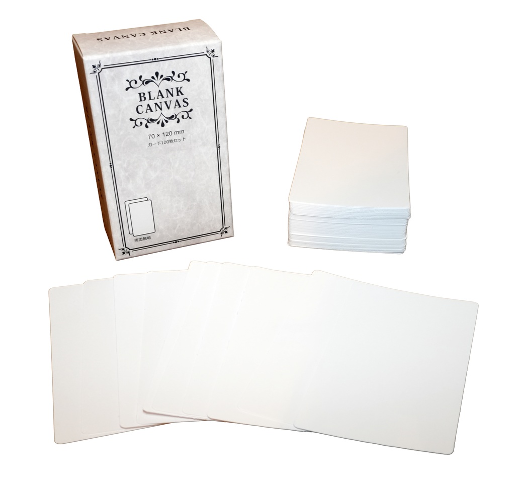 BLANK CANVAS 無地カード（ブランクカード） 100枚セット 70x120mm（タロットサイズ） ｜ボードゲーム・カードゲーム・メモ・学習用