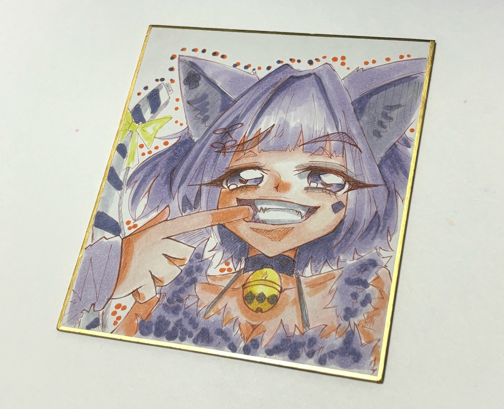 M∀LICE＜P＞Cheshire Cat　ハロウィン色紙