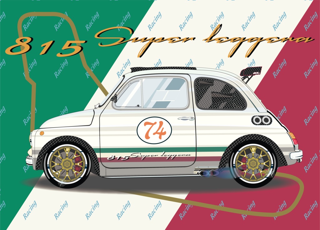 ミニマリストアートクラシックカー