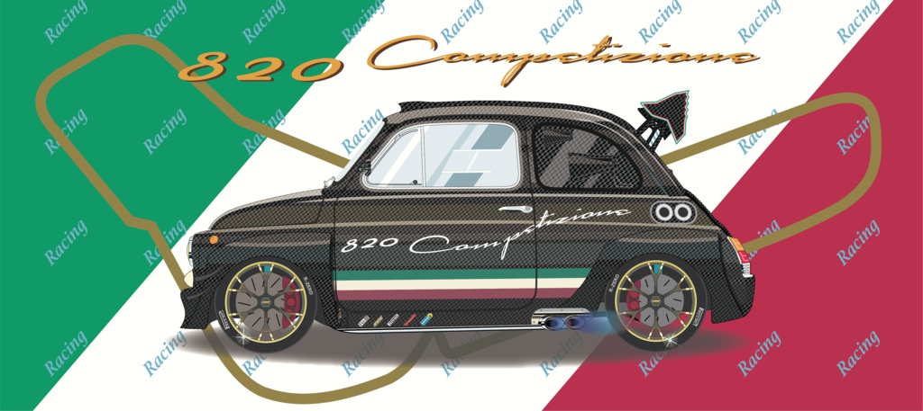 ミニマリストアートレーシングカー