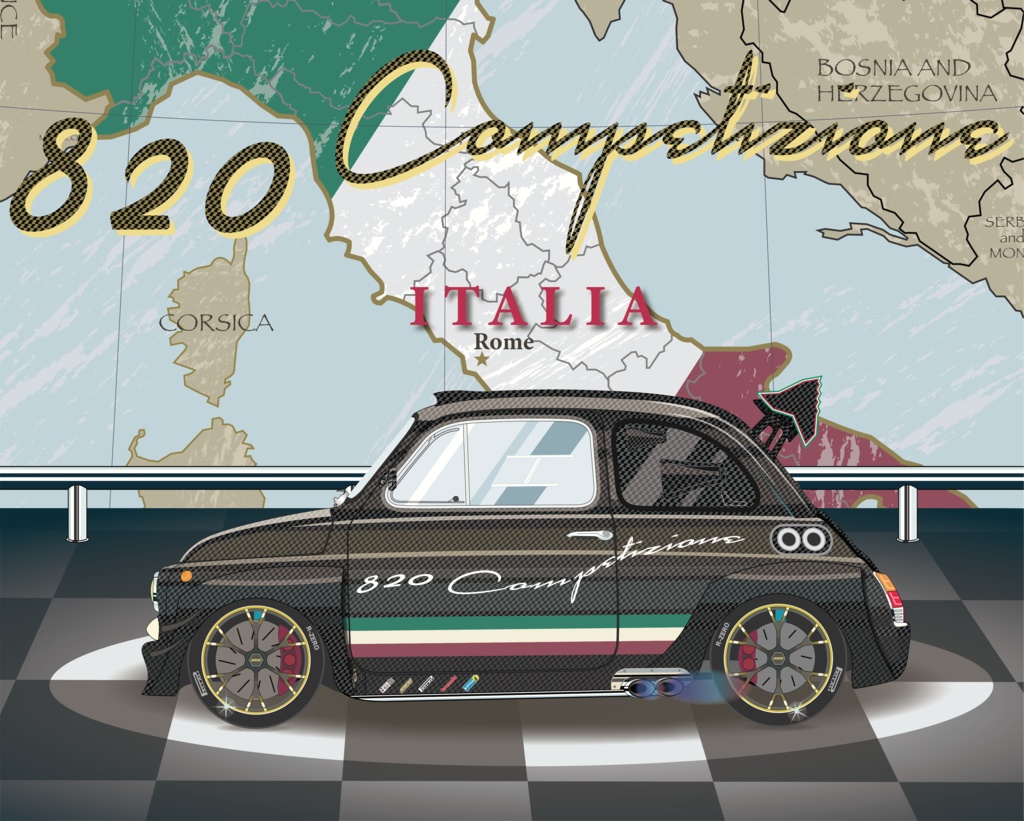 ミニマリストアートレーシングカー