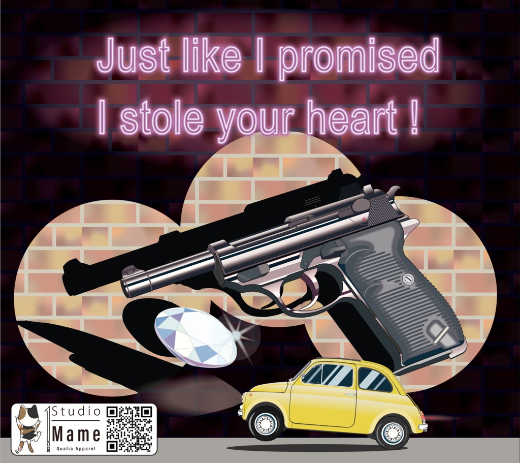 ミニマリストアートハンドガン