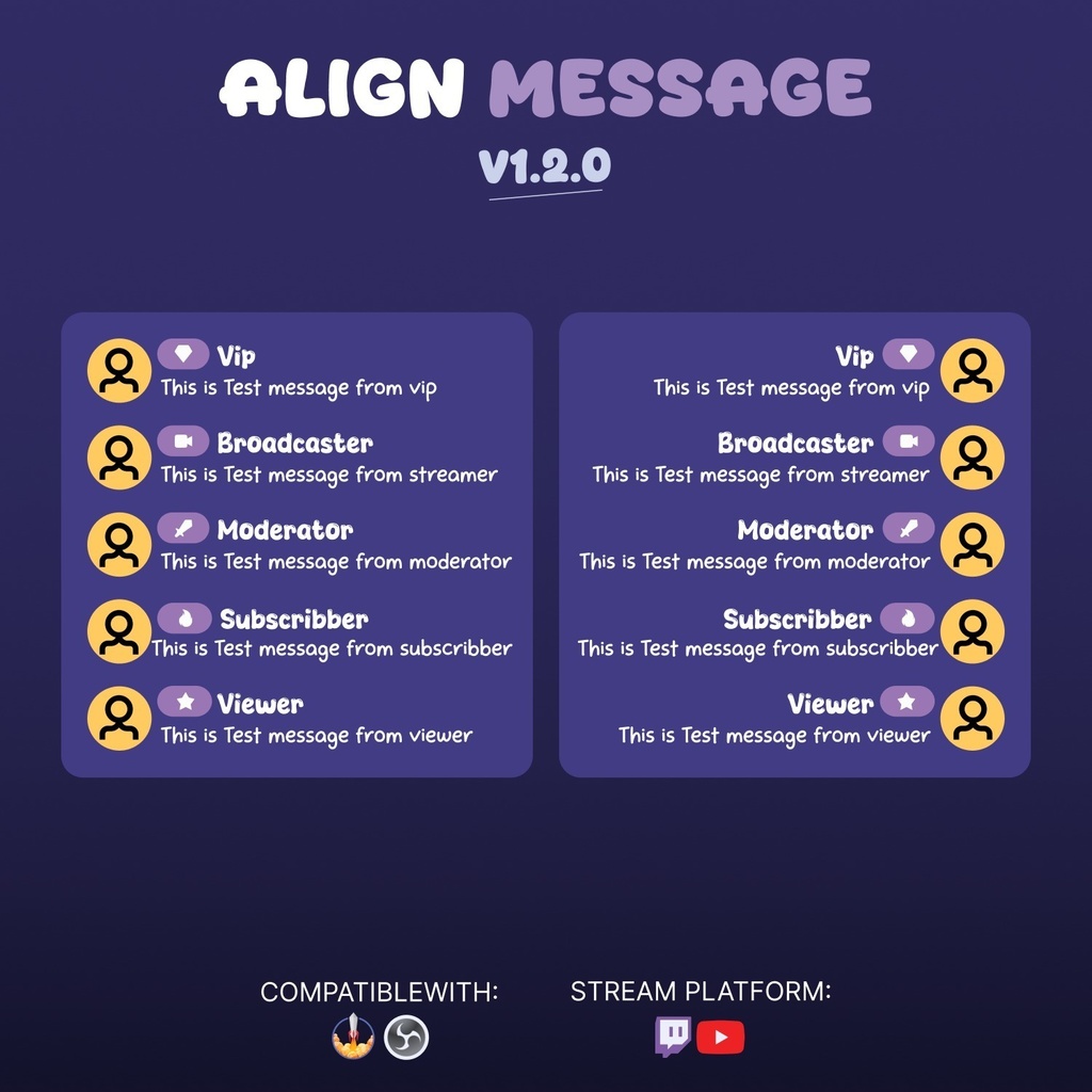 Chat Widget for Twitch & YouTube | StreamElement - Minimalist Widget (v1.2.0)