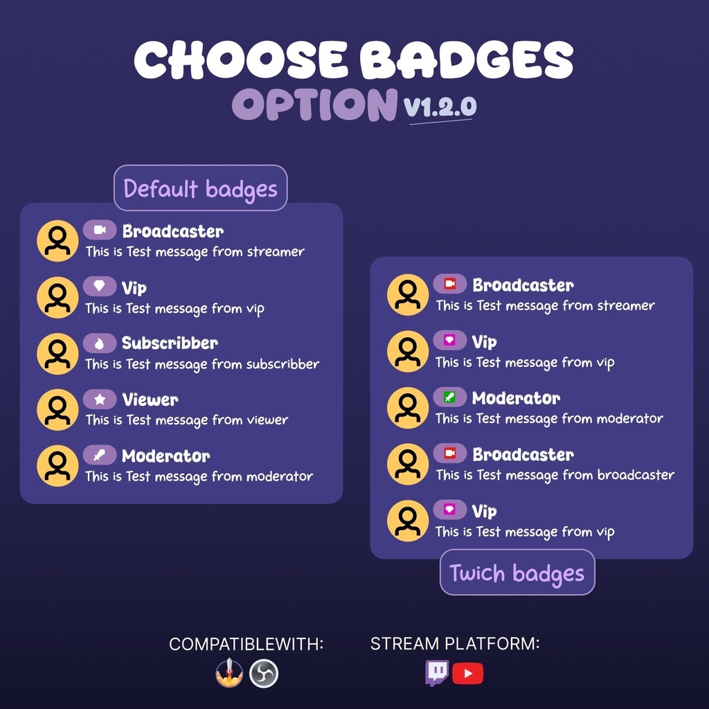 Chat Widget for Twitch & YouTube | StreamElement - Minimalist Widget (v1.2.0)
