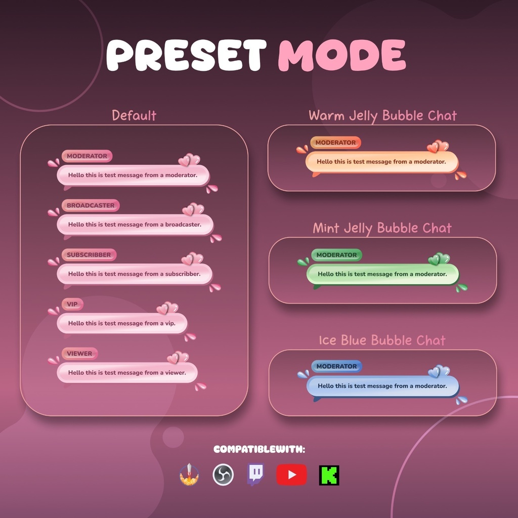 Jelly Bubble Chat Widget for Twitch & YouTube - StreamElement (Digital Download) (v1.0.0)