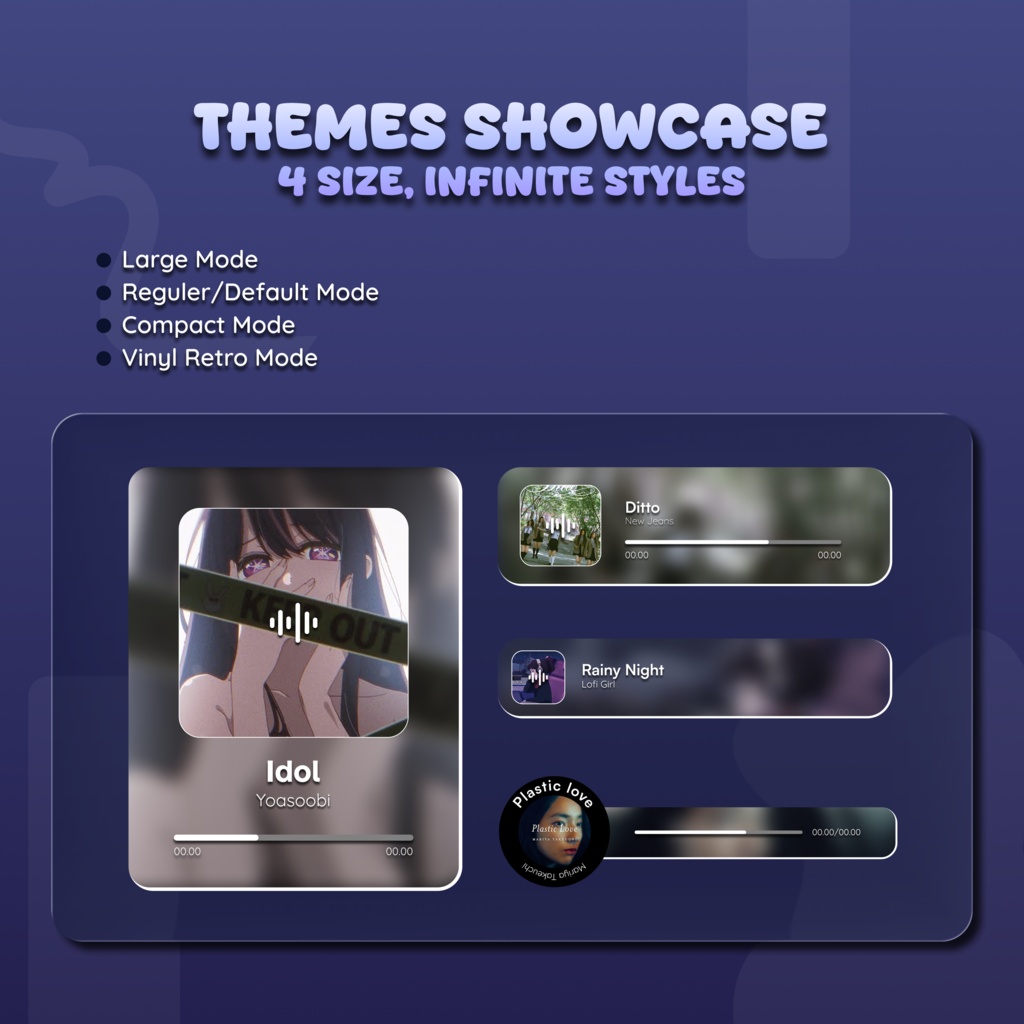 Spotify Music Widget for Streamers | Animated UI, Customize (Digital Download) | V1.0.0