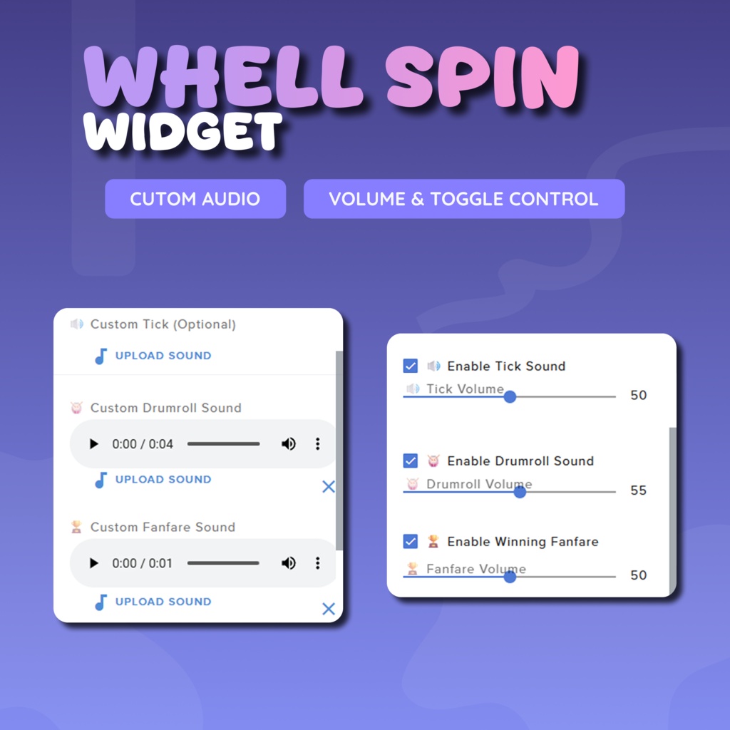 Spin Wheel Widget | Twitch & YouTube Spinner Overlay | StreamElements / OBS | Customizable