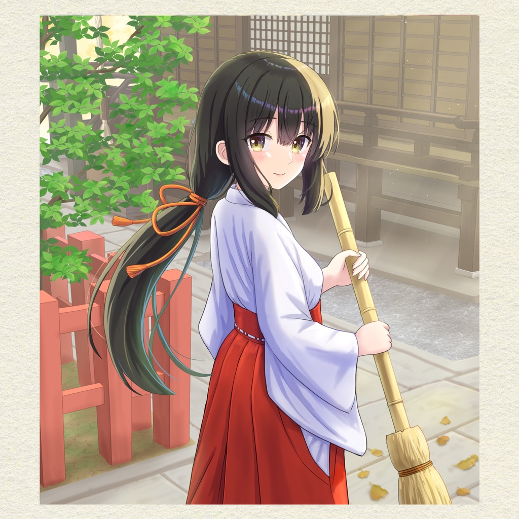 鎹アカネ「巫女」複製ミニ色紙／いろは