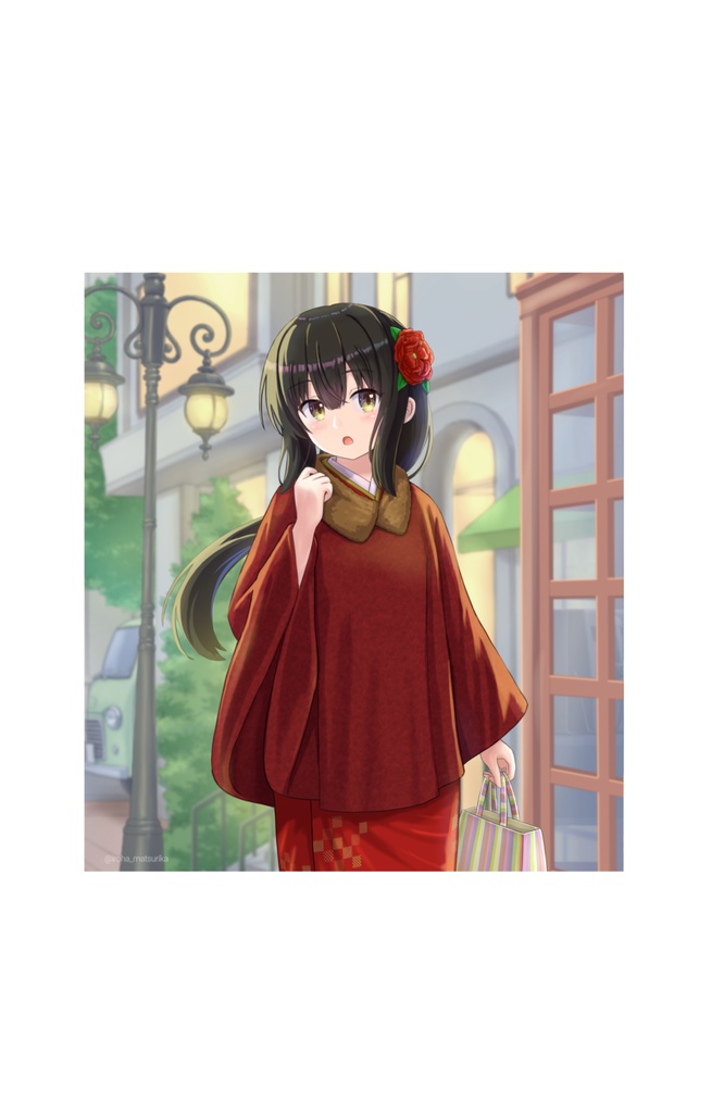 鎹アカネ「冬支度」複製ミニ色紙／いろは