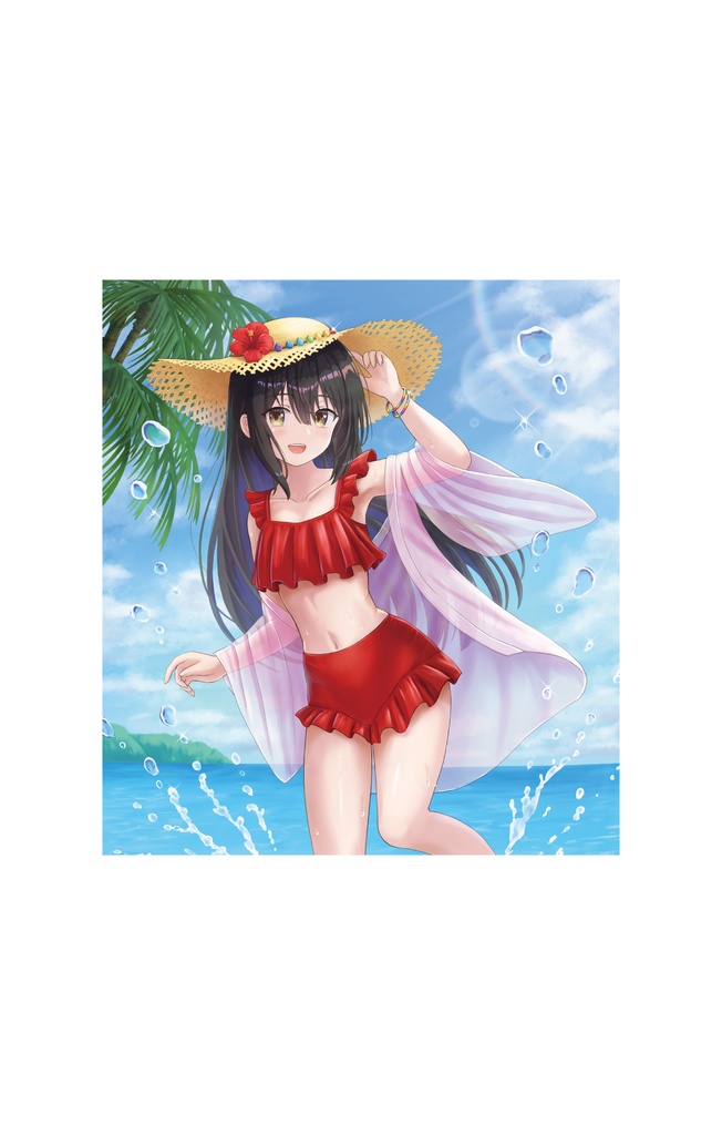 鎹アカネ「暑中見舞い」複製ミニ色紙／いろは