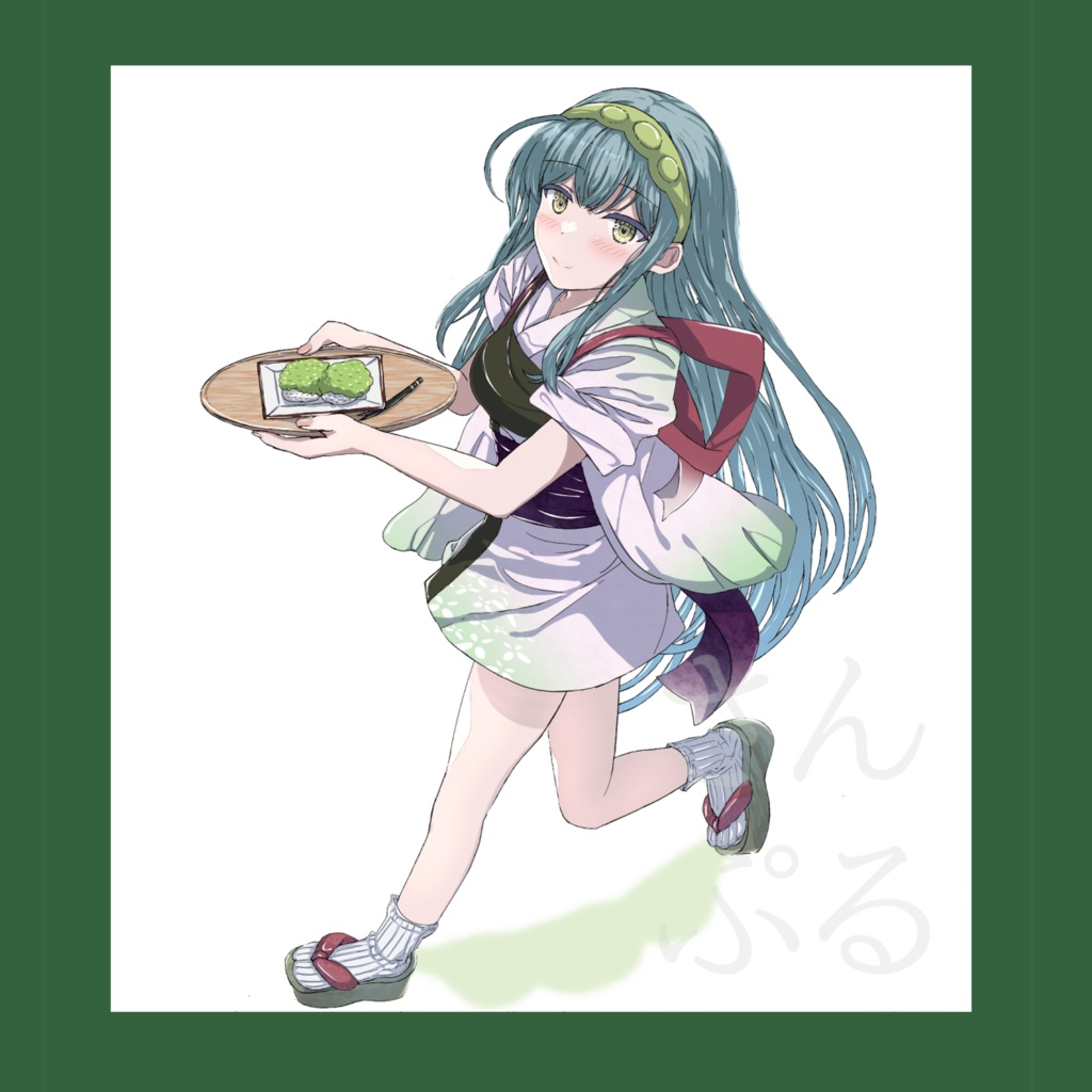 東北ずん子複製ミニ色紙/あすは