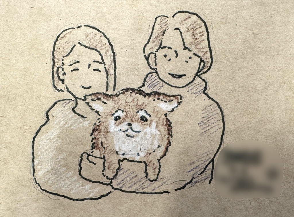 犬ちゃん、猫ちゃん、同伴者様、似顔絵を描きます。(描写3〜4体)