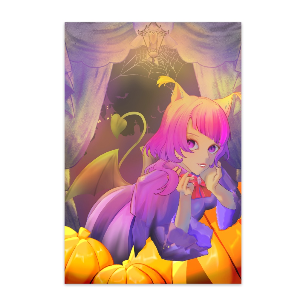 【ハロウィン限定】もふ　ポストカード