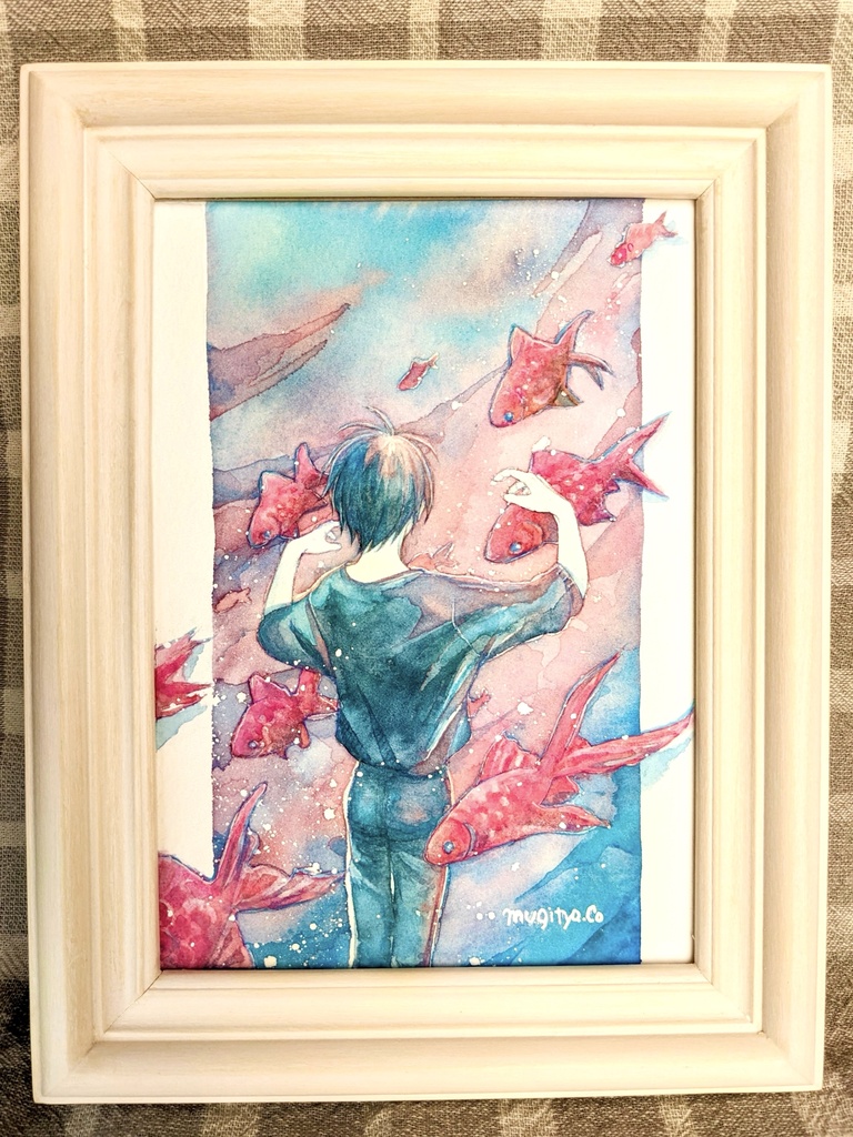 アナログ原画      『歌って金魚』