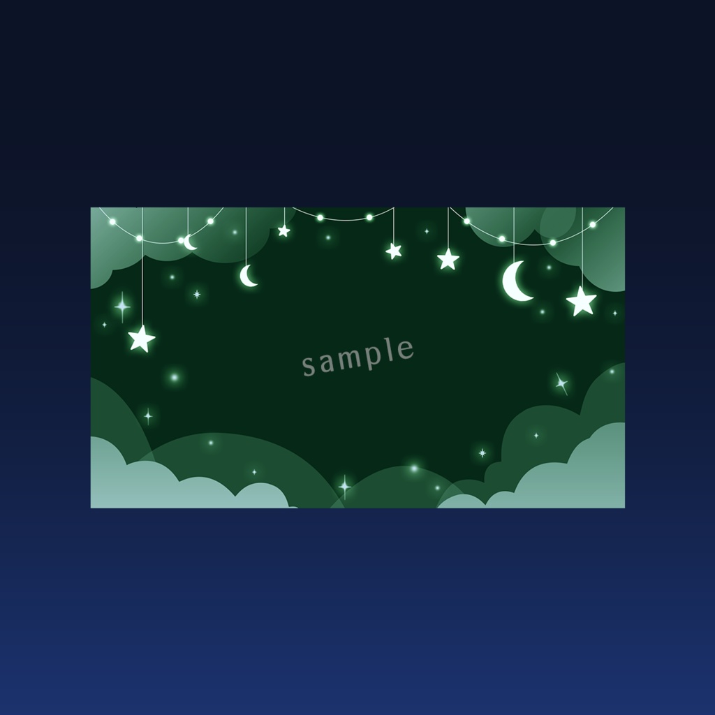 期間限定無料配布⭐【背景素材01】夜空×雲の背景素材 6カラー