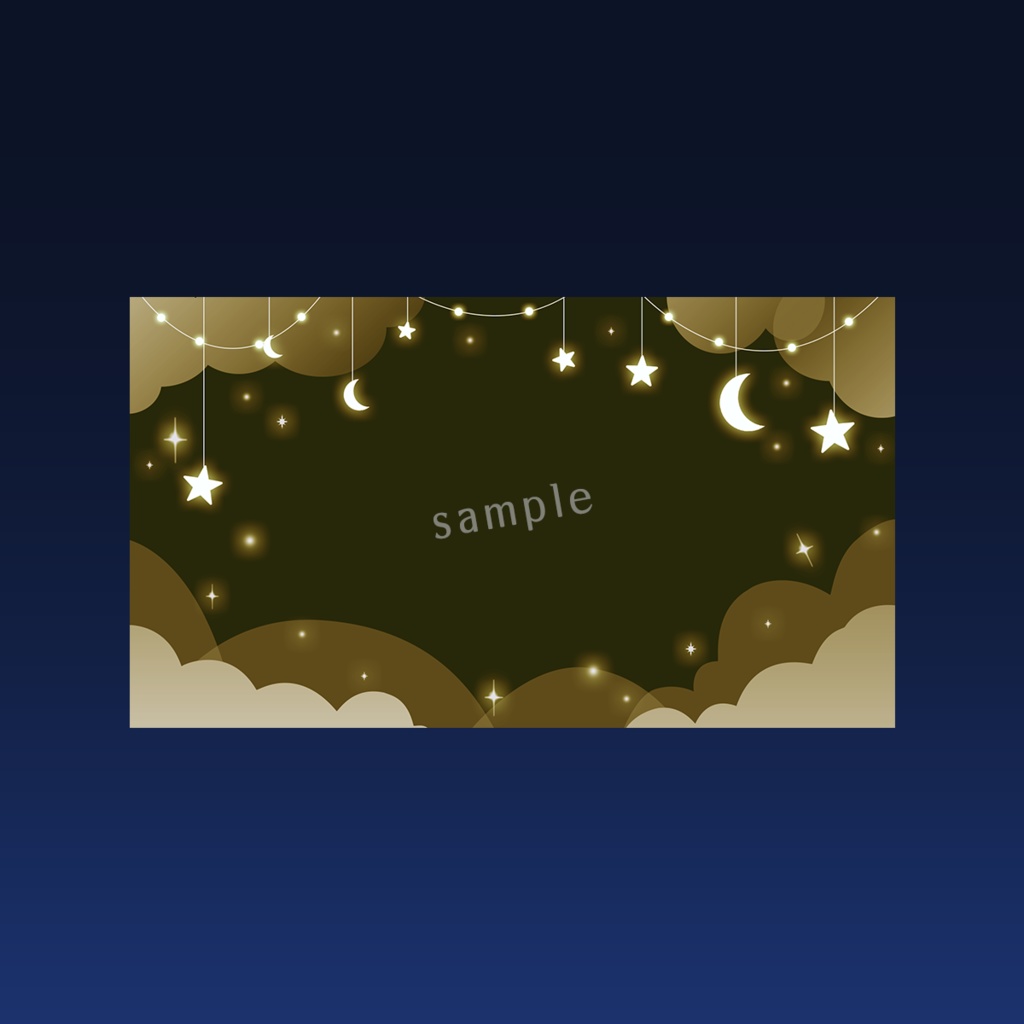 期間限定無料配布⭐【背景素材01】夜空×雲の背景素材 6カラー