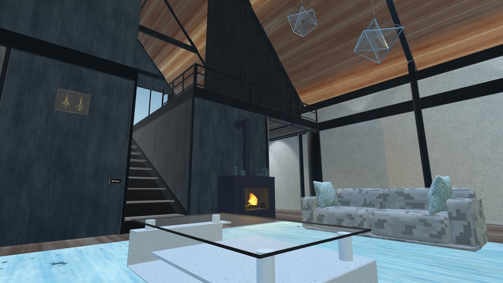 【SDK3対応版】Loghouse_Modern_Blue.V1.3