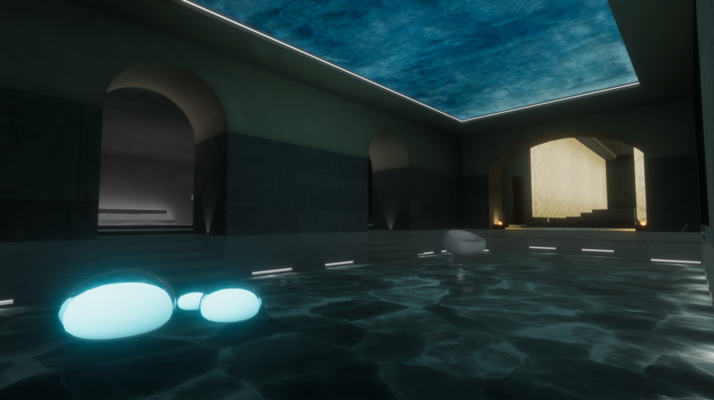 【SDK3対応版】HIDEOUT_POOL.V1.2【VRC家ワールド】