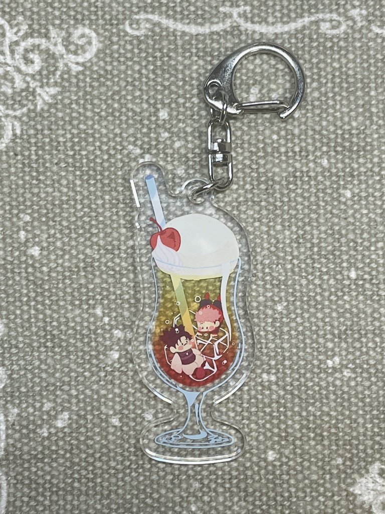 「遊泳inクリームソーダ」アクリルキーホルダー