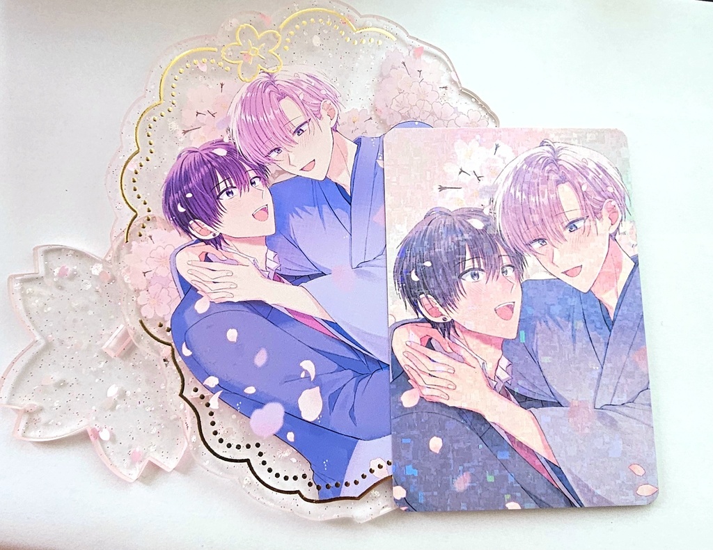 【創作BL・グッズ】深山先生&ミヨシ 桜アクリルスタンド