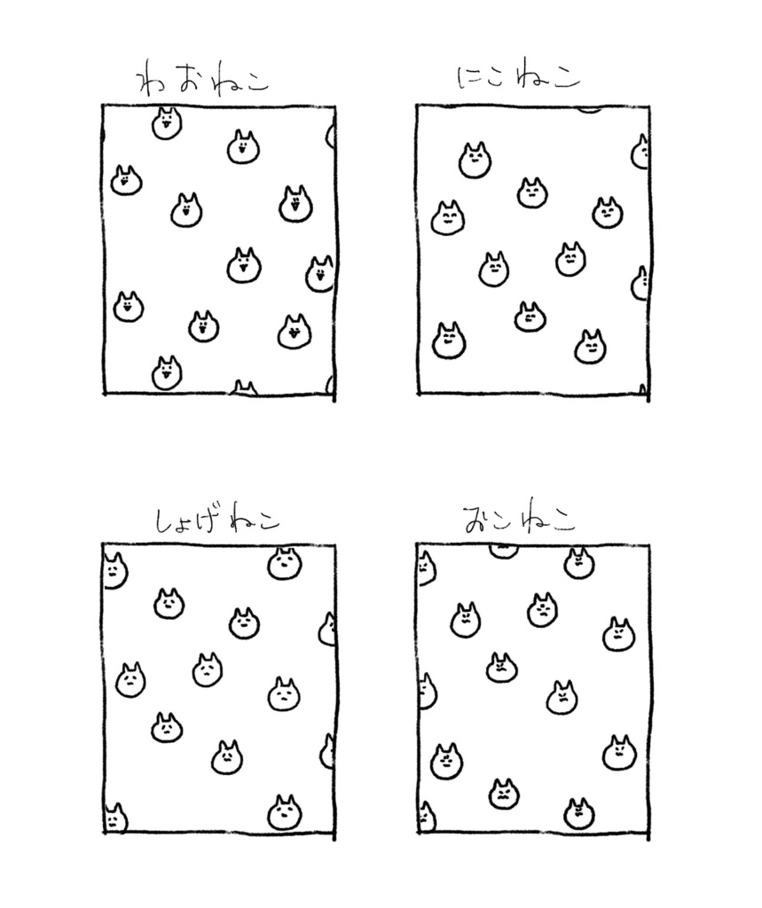 procreate用ねこまみれブラシ&パターンセット(16種)