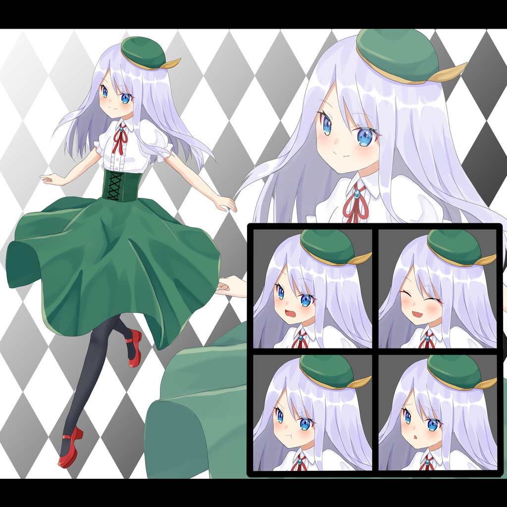 【立ち絵素材】カントリー風_女の子_少女_全身