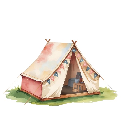 【クリップアート】秋のキャンプ10点セット(背景透過PNG)