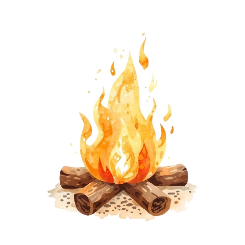 【クリップアート】秋のキャンプ10点セット(背景透過PNG)