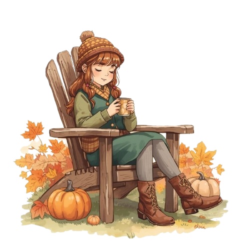 【クリップアート】秋のキャンプ10点セット(背景透過PNG)