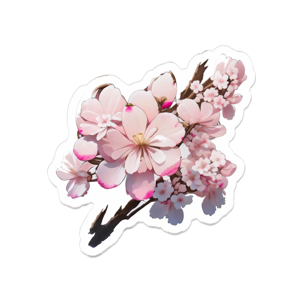 日本語: 桜の枝のバッジ Sakura branch badge  