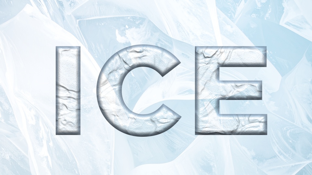 氷のレイヤースタイル　（Photoshop）