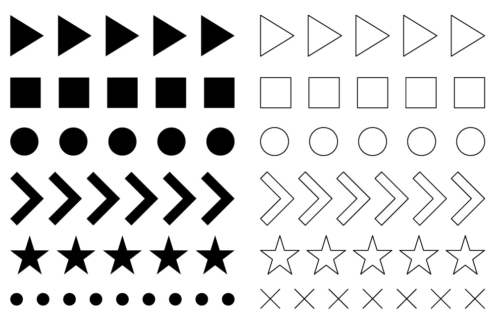 同人誌・ロゴ・表紙に使える図形素材セット|高解像度PNG+ベクターデータ付|装飾・見出し・デザイン素材