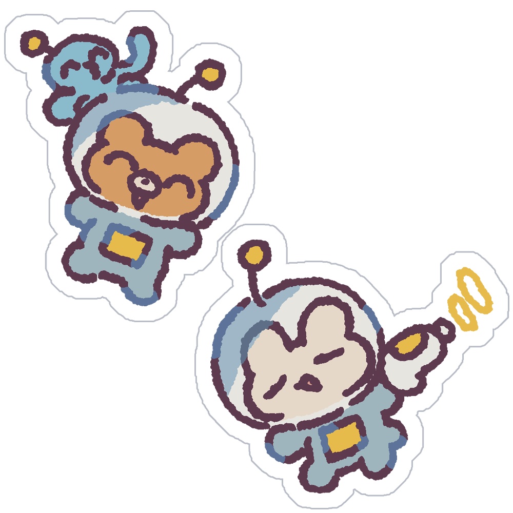 宇宙でぷかぷかステッカーセット