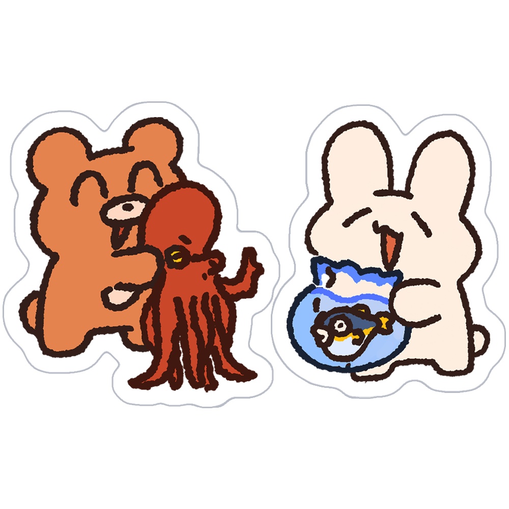 タコさんフグさんステッカーセット